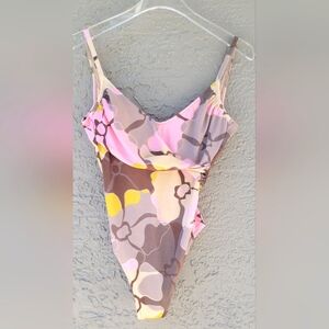 La Perla Anna Club retro floral resortwear one piece swimwear  size 44/8